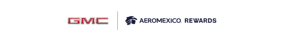 Logotipos de GMC y Aeroméxico Rewards