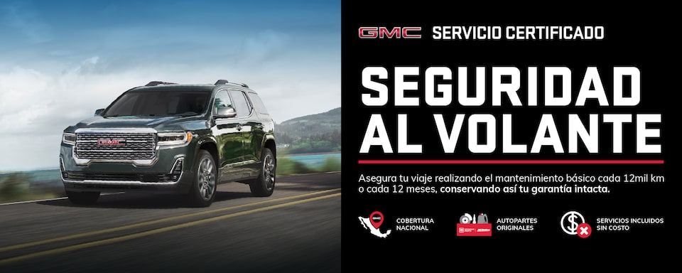 Mantén la máxima seguridad al volante realizando el mantenimiento básico a tu SUV premium GMC cada 12 mil km o cada 12 meses. ¡Mantén tu garantía intacta!